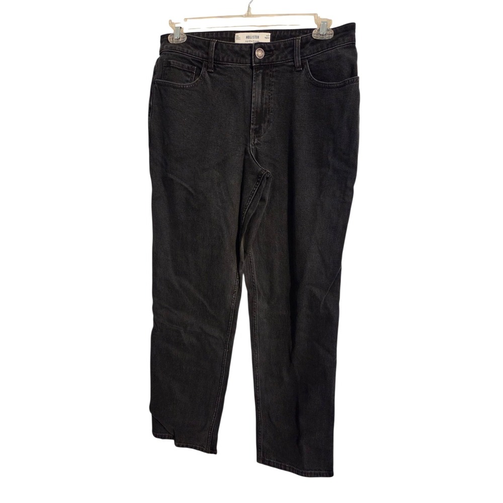 Hollister Women High Rise Straight Black‎ Jeans Size 12R